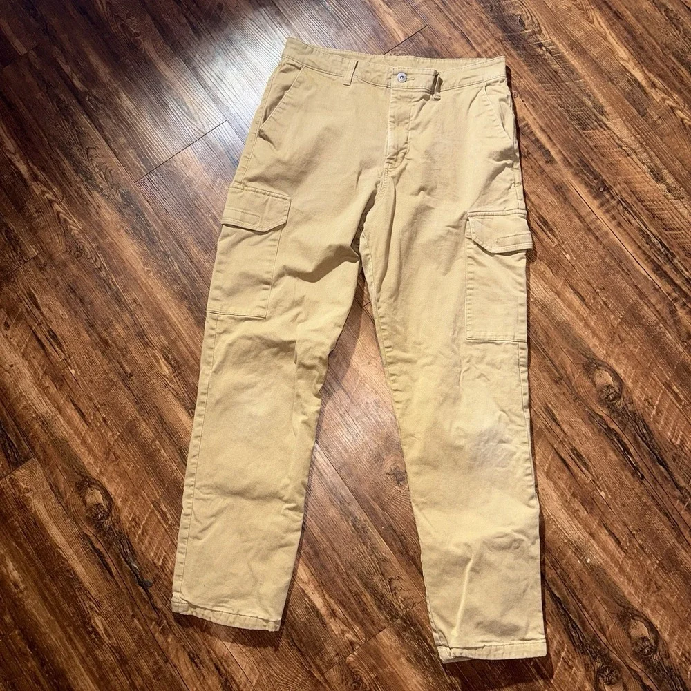 The North Face 32 Men's Khaki Cargo Plaid Lined Pants